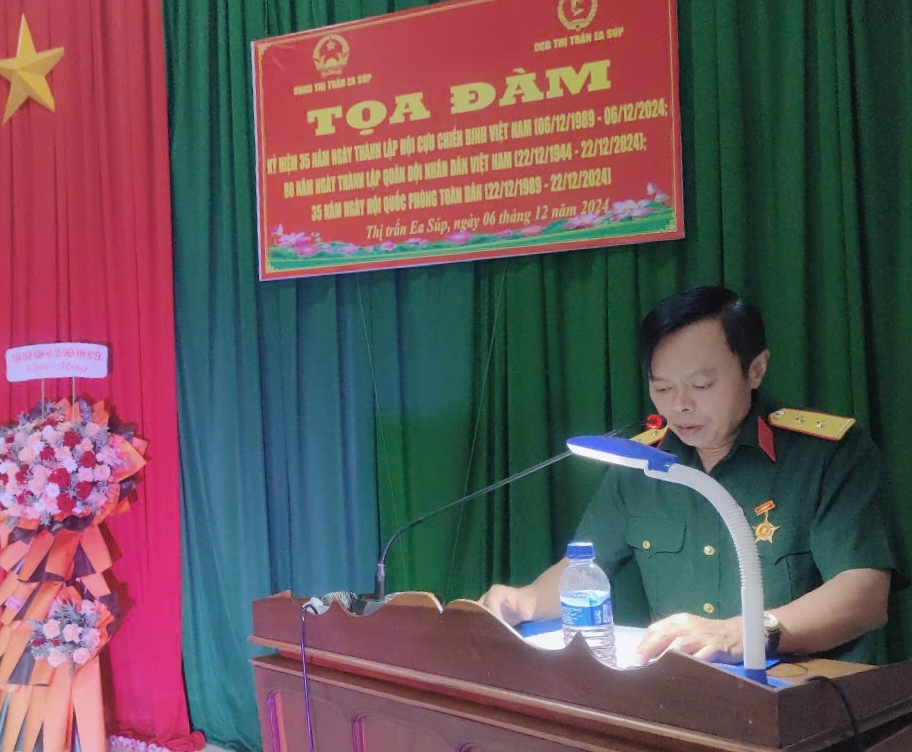 Hội Cựu chiến binh thị trấn Ea Súp tổ chức tọa đàm kỷ niệm 35 năm ngày thành lập Hội Cựu Chiến binh Việt Nam